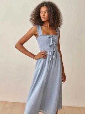 Reformation Darla Dress Mineral Blue